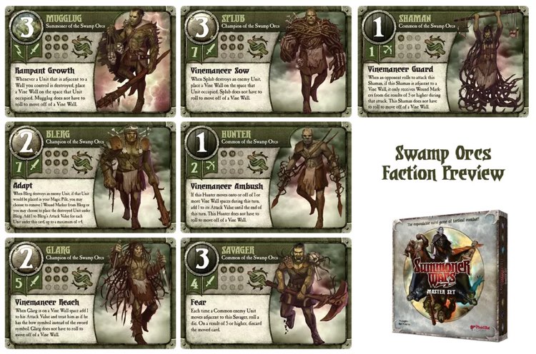 Many similar looking Swamp Orc cards